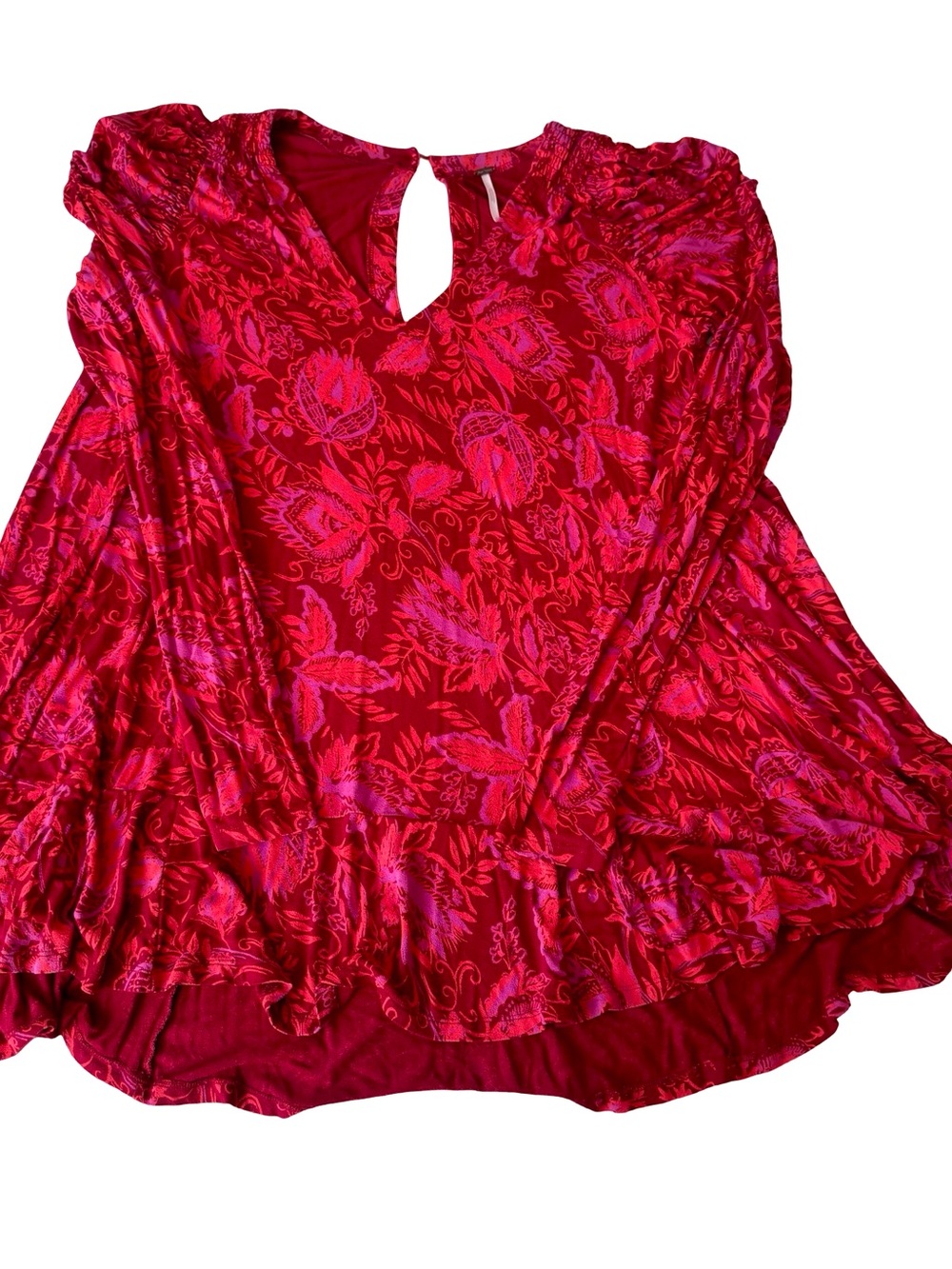 Free People Women’s Hello Lover Tunic Top Floral Mini Dress Size M